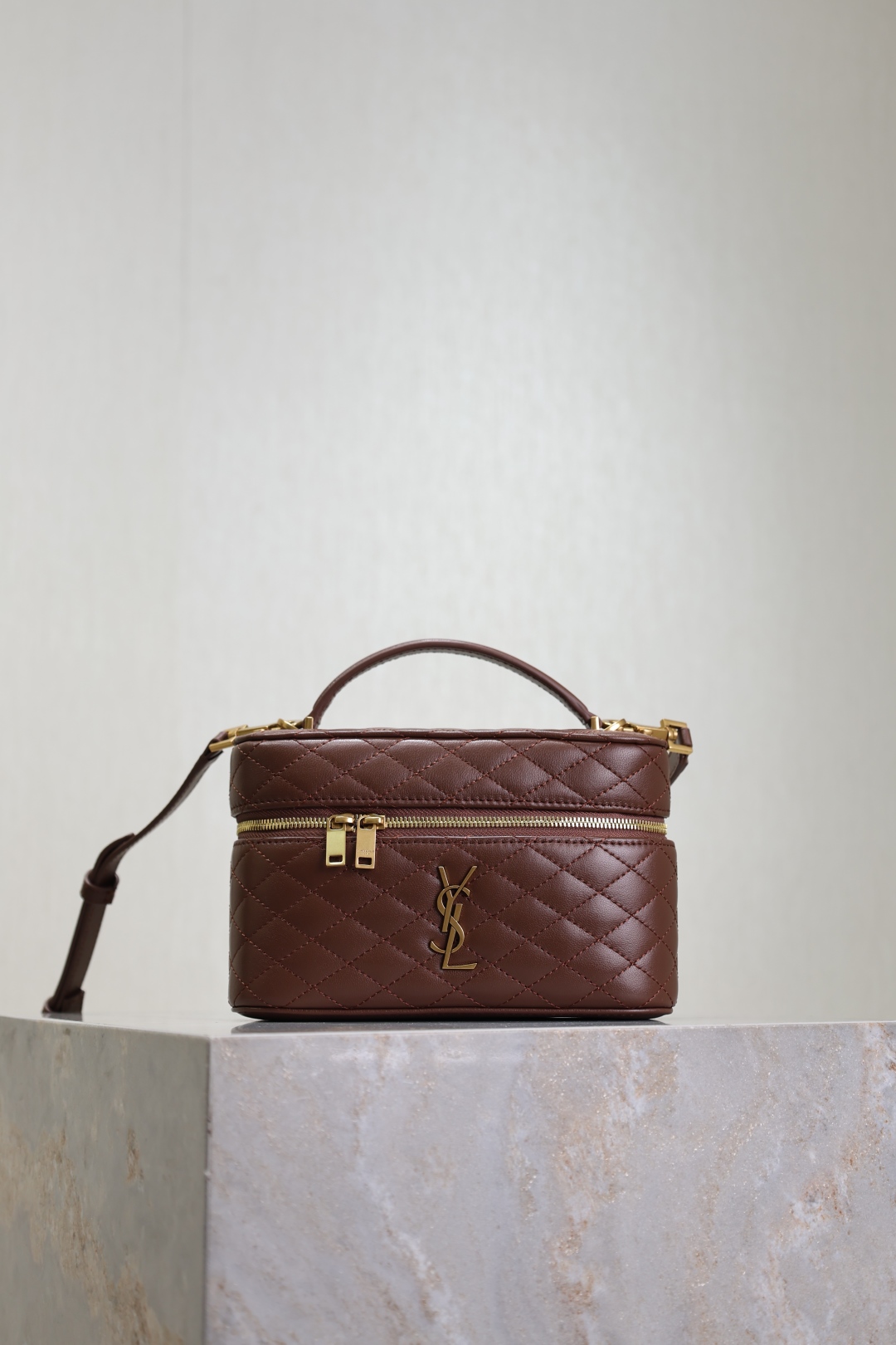 Saint Laurent Gaby Mini Vanity Bag in red Purple