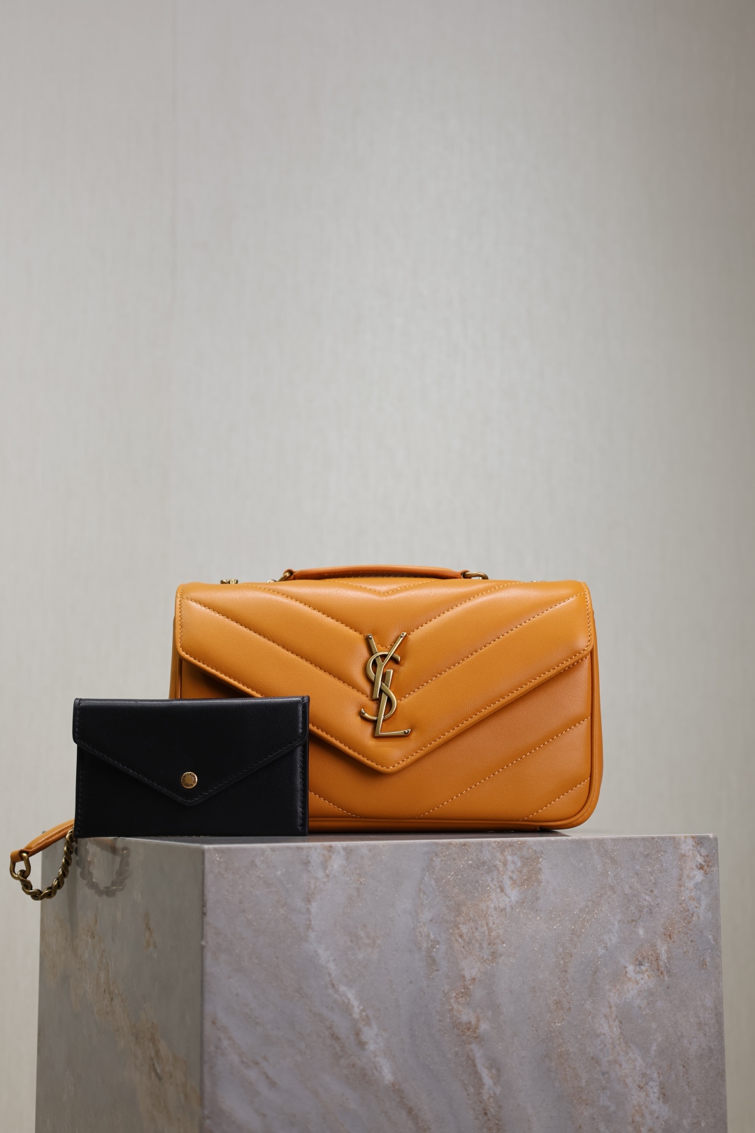 Saint Laurent Loulou Small Chain Bag Sunflower
