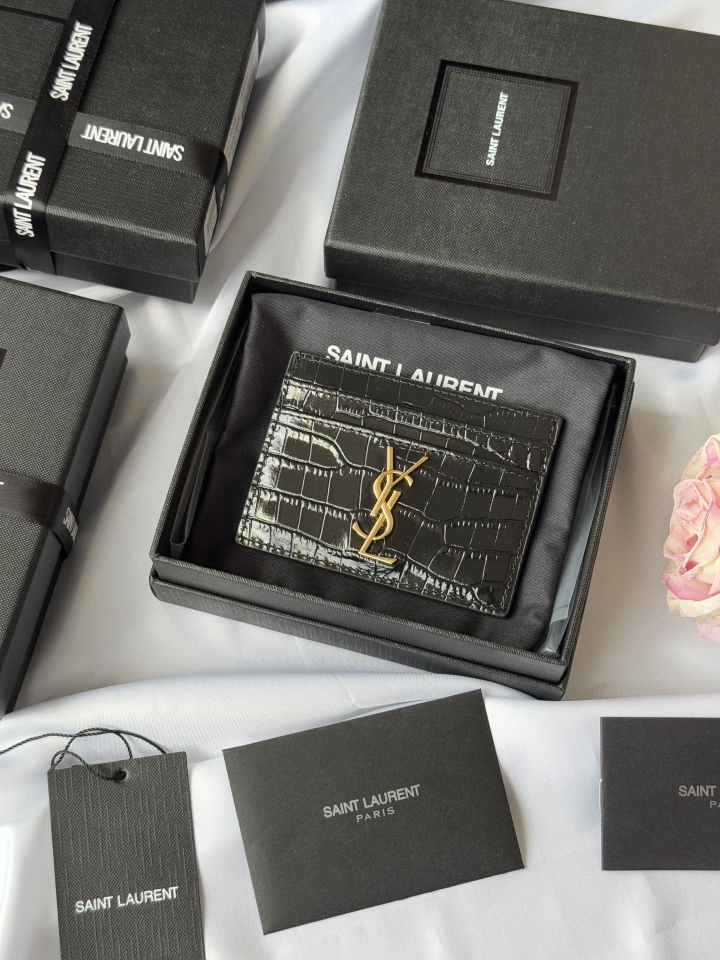 Saint Laurent Card Case Holder Wallet Compact Purse