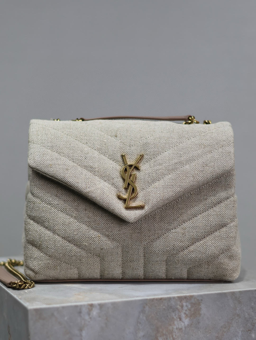Saint Laurant YSL Loulou Matelasse Linen Bag Very Rare
