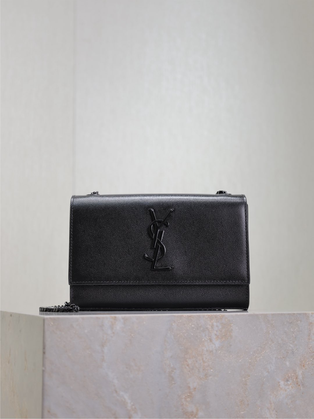 Yves Saint Laurent Black Pebbled Leather Small Kate Bag
