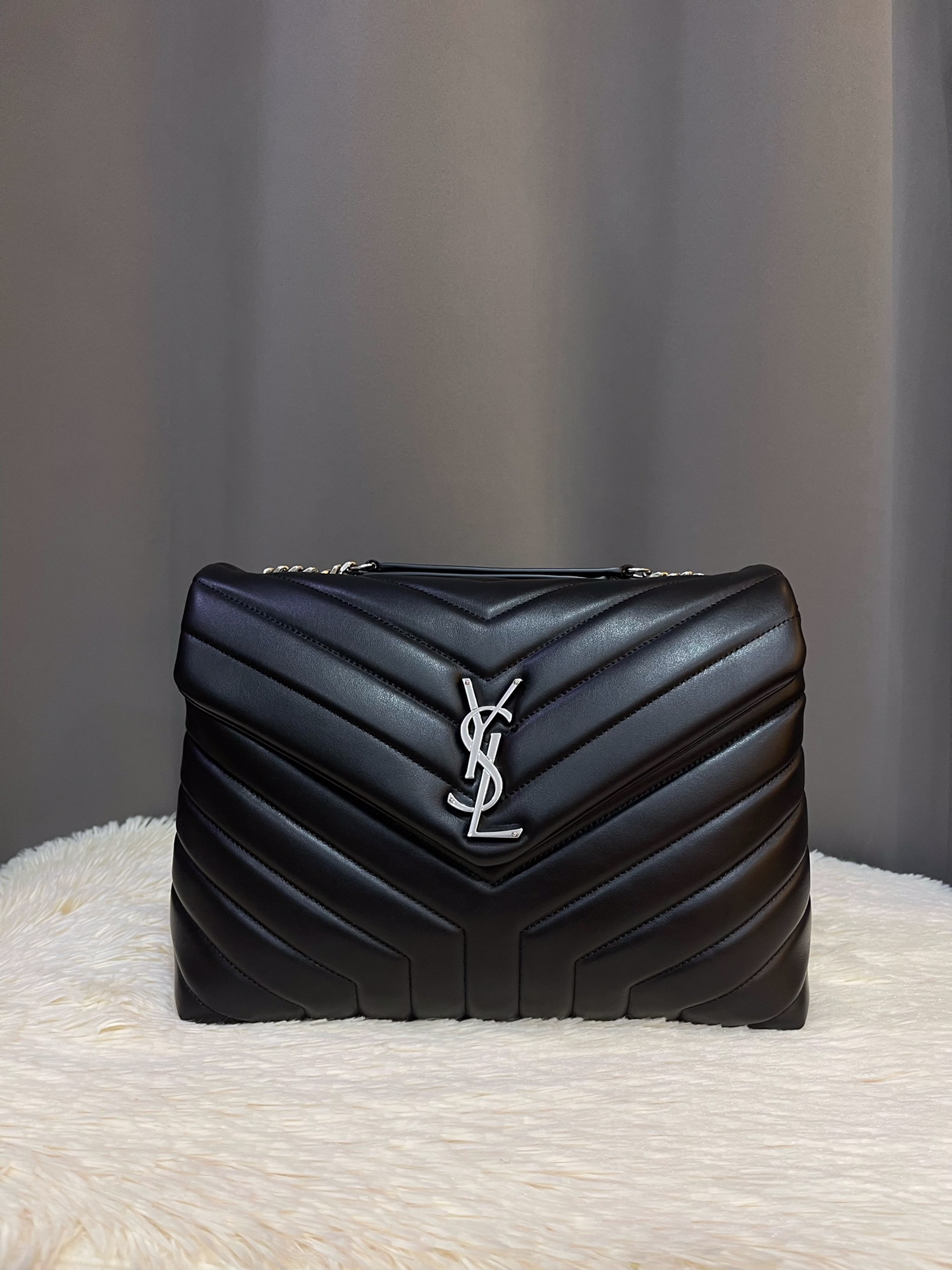 Saint Laurent Loulou Toy Crossbody Bag in Black
