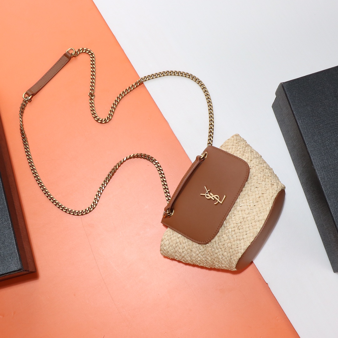 Saint Laurent mini Manon in raffia | Saint Laurent | YSL