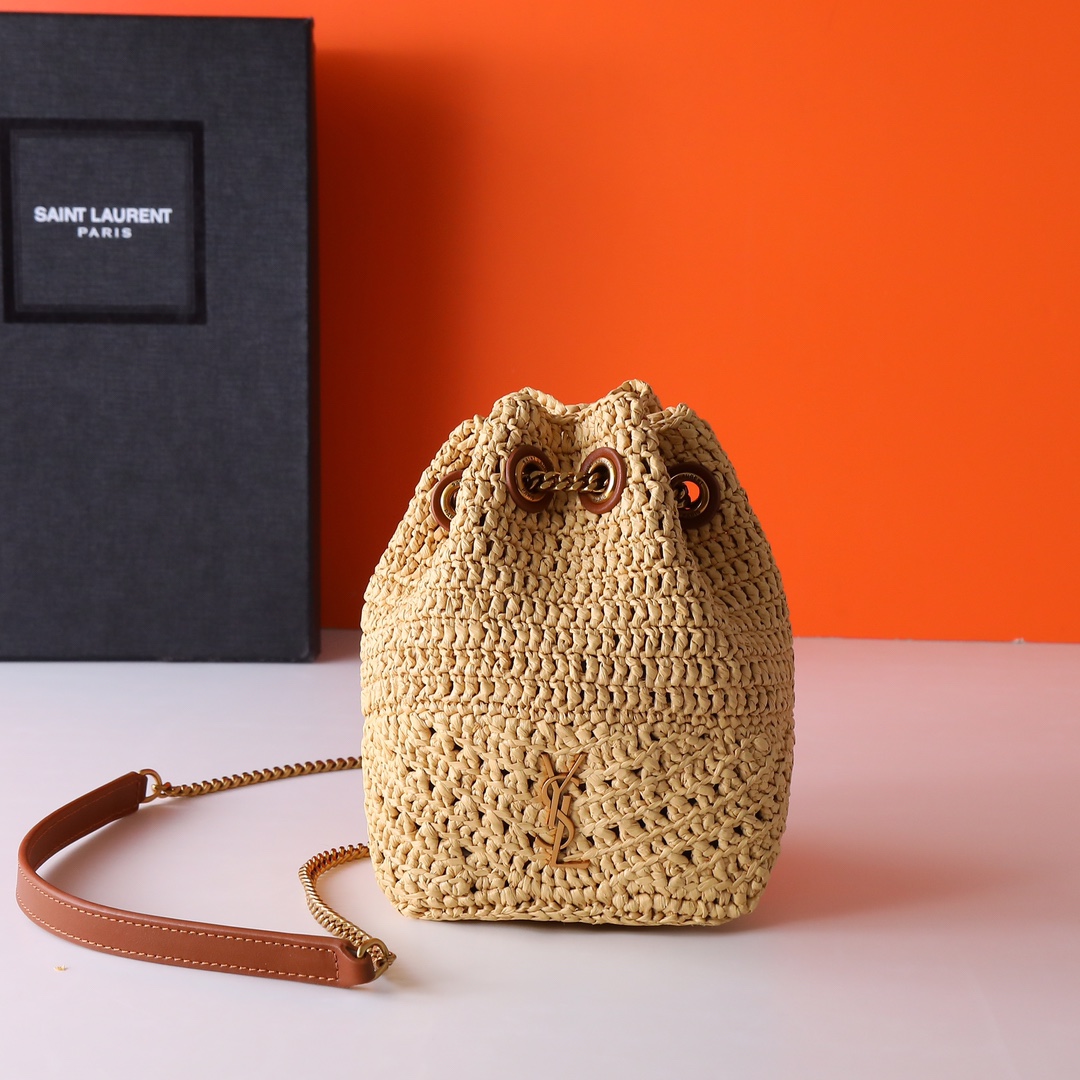Saint Laurent Joe mini bucket bag for Women – Beige