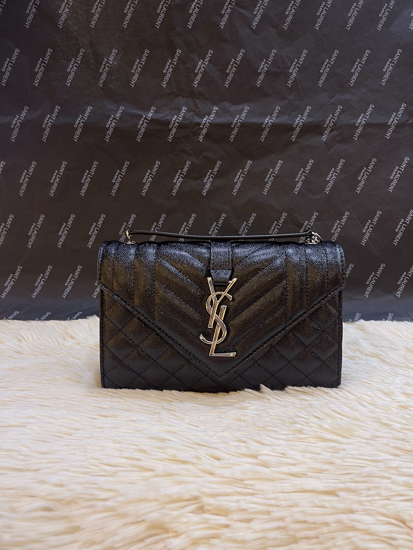 SAINT LAURENT Grain De Poudre Textured Mixed