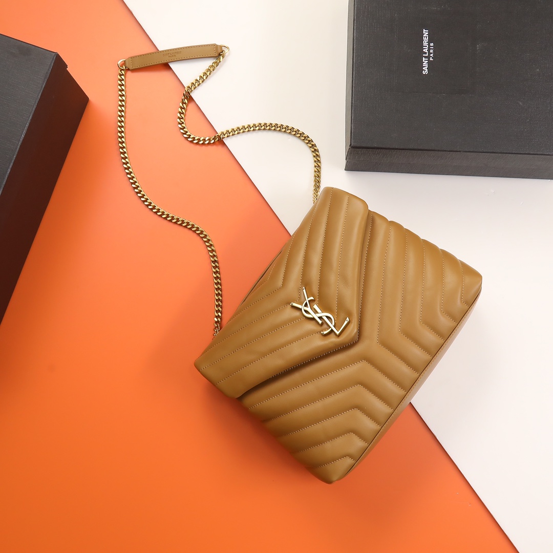 Saint Laurent Lou Lou Quilted Chain Shoulder Bag