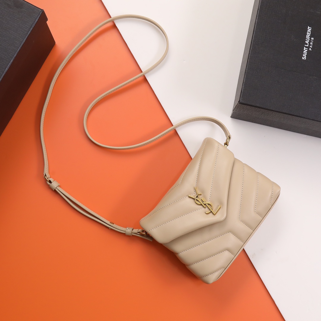 Saint Laurent Loulou Toy crossbodytas van quilted kalfsleen