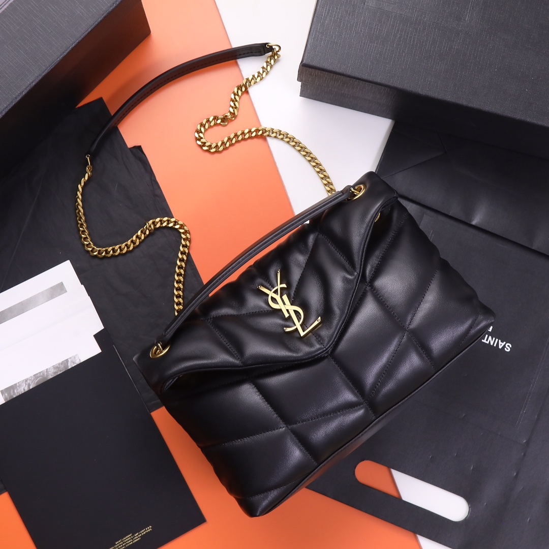 Saint Laurent Puffer Small In Black Nappa Leather – Blank Room