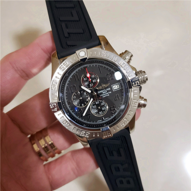 BREITLING Avenger Skyland A13380 Date Chronograph gray Dial Quartz Men’s_872790