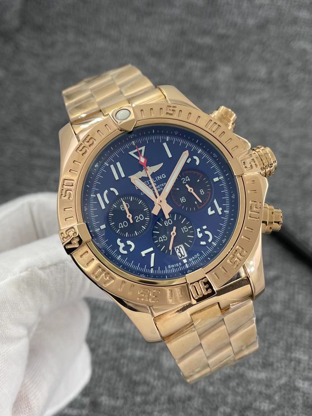 Breitling Chronomat B01 42 18K Gold Men’s Watch RB0134 Full Set 2022 Rose Gold GOLDEN WIRE