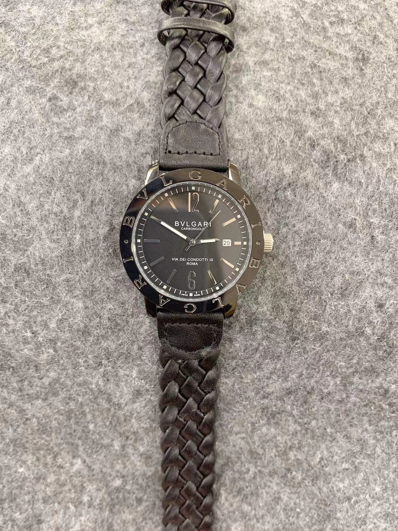 Bvlgari Carbon BB40CL Black Dial Day Automatic Men’s Watch Fast