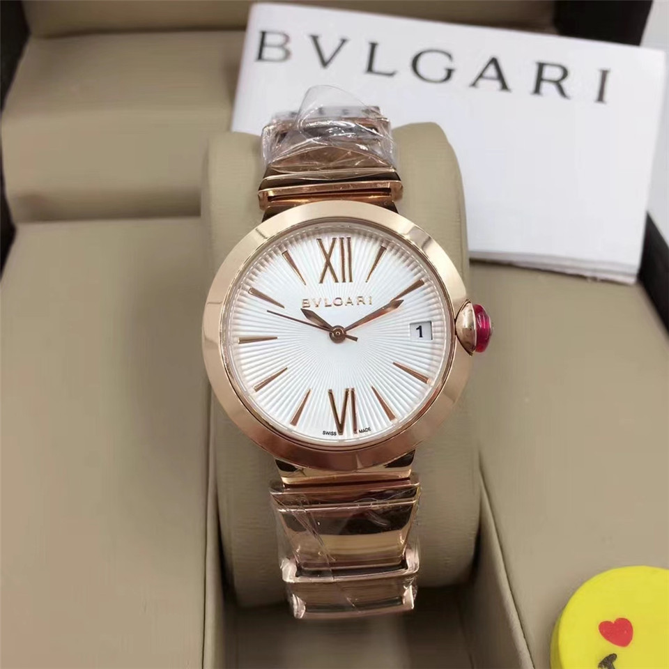 BVLGARI LVCEA LUP33C6GLD 18K pink gold pink leather belt 18KPG LUP33G #420978787