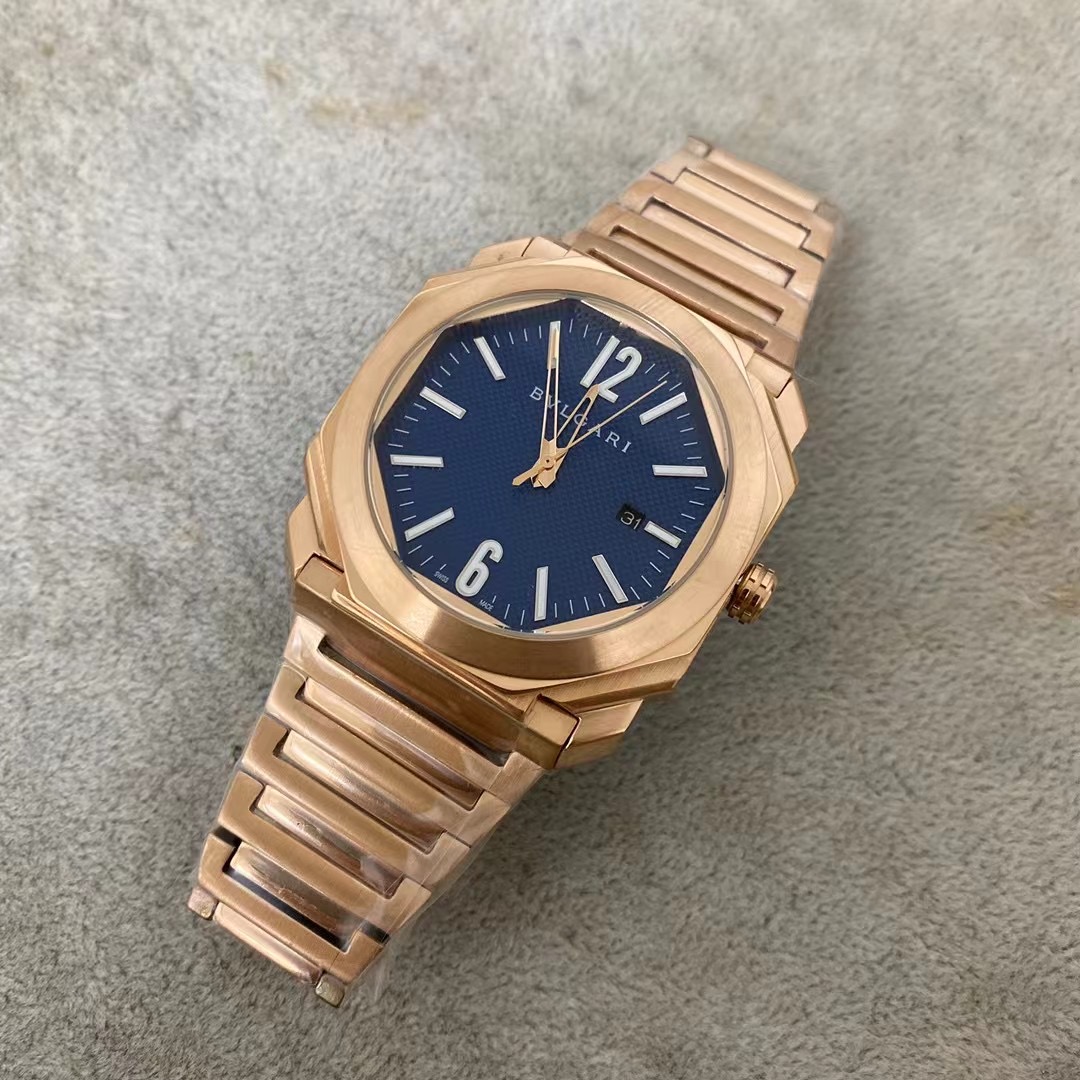 Bulgari Octo Finissimo Automatic Blue and Gold