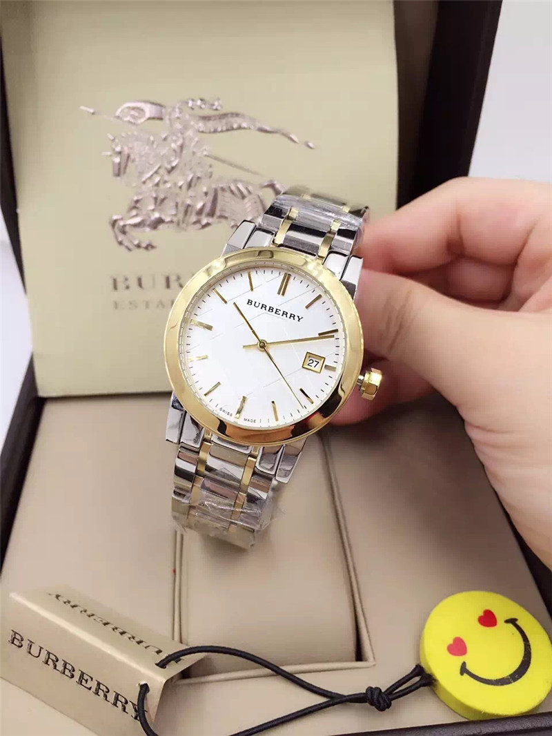 Burberry Unisex Classic Checked Analog Quartz 34mm Watch BU9115