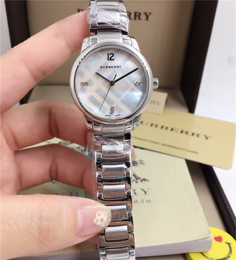 Burberry BU10110 The Classic Diamond Mother-of-Pearl Dial Women’s Watch