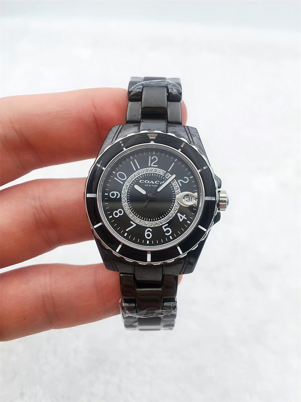 COACH WATCH PRESTON 14503463 Quartz Ceramic Women’s  black