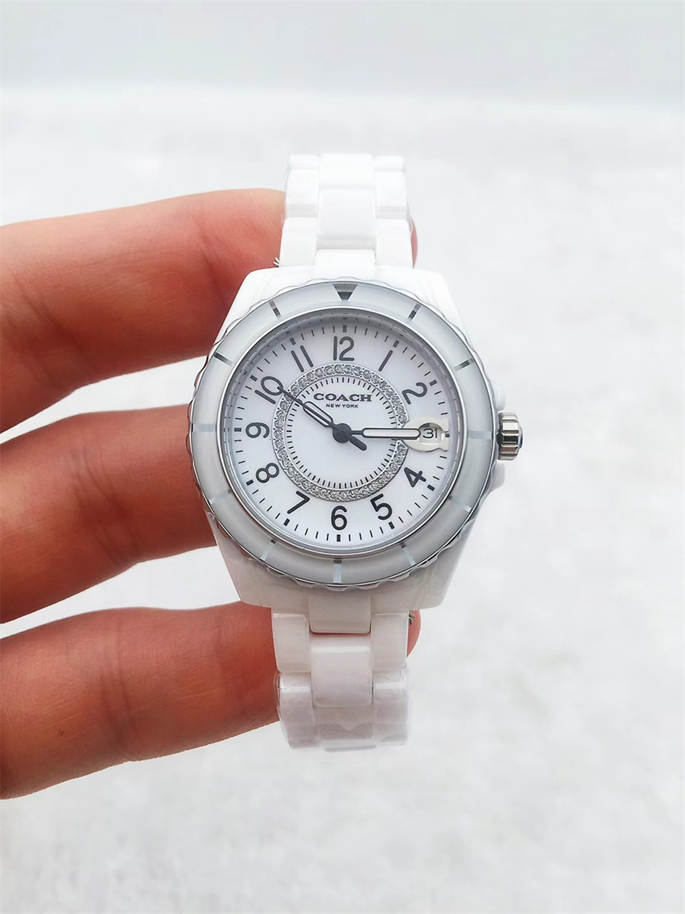 COACH WATCH PRESTON 14503463 Quartz Ceramic Women’s  white