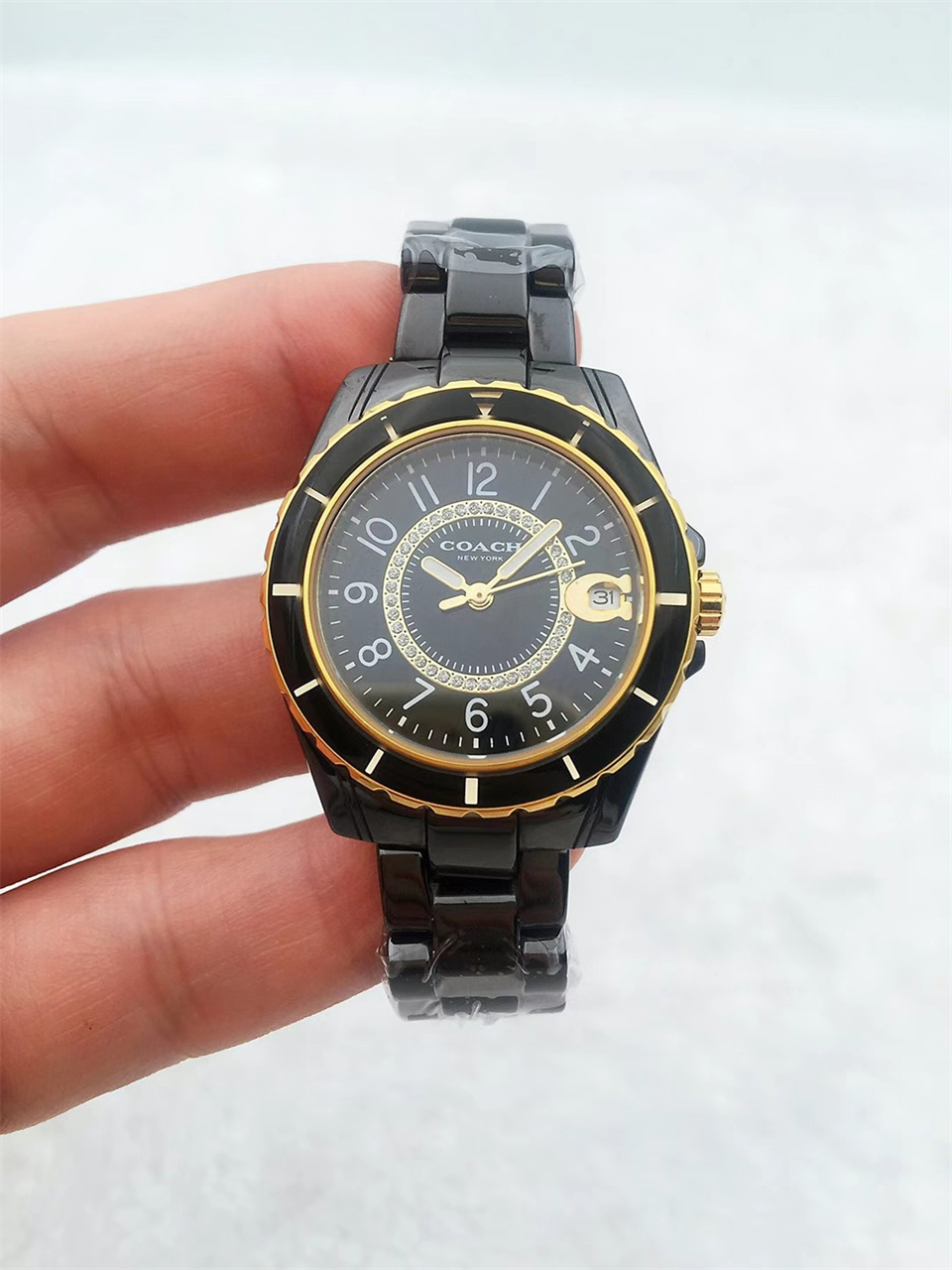 COACH WATCH PRESTON 14503463 Quartz Ceramic Women’s gold border