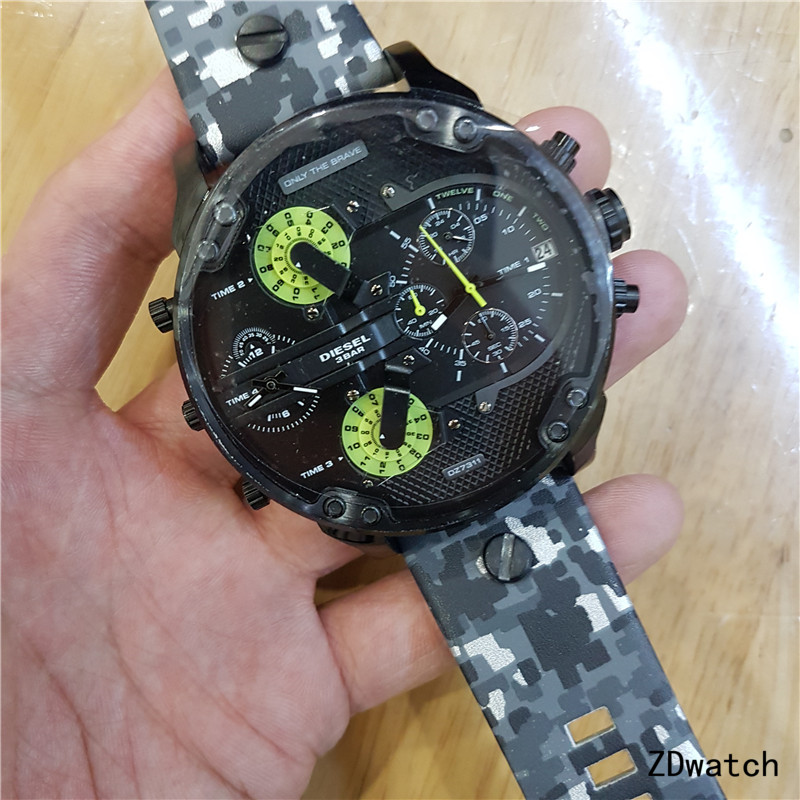 Diesel DZ7311 Mr Daddy Chronograph Multicolor Band Mens Watch BNWT Gift Box