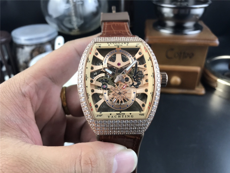 Franck Muller Vanguard Yachting Skeleton 45mm Rose Gold