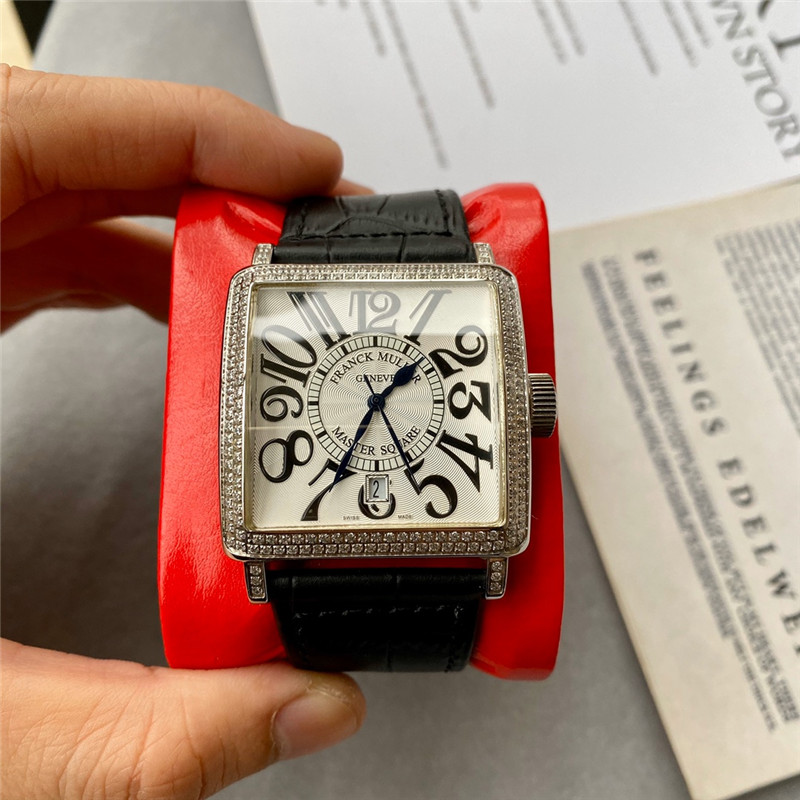 Franck Muller Long Island 952 QZ D-Factory Diamond 18k White Gold Case 36.5mm
