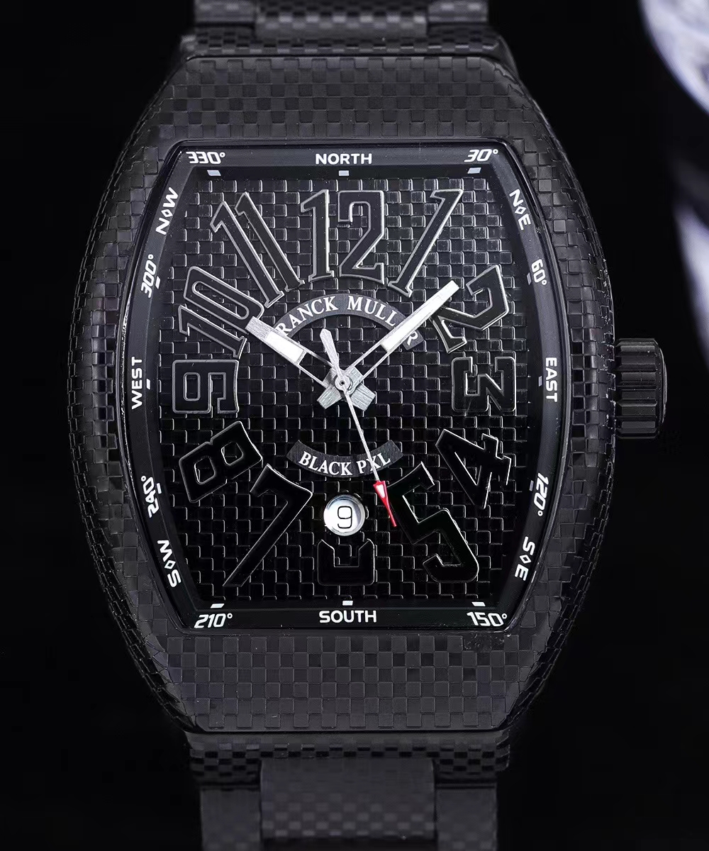 Franck Muller Vanguard V 45 SC DT BLK PXL AC NR BR AC – VANGUARD Automatic Black Dial Titanium Men’s Watch