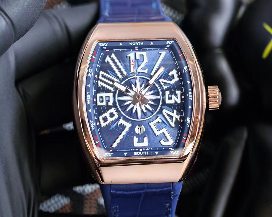 Vanguard Yachting V43SCYACHTACBL 42.50 MM, Stainless Steel, Automatic dia gold