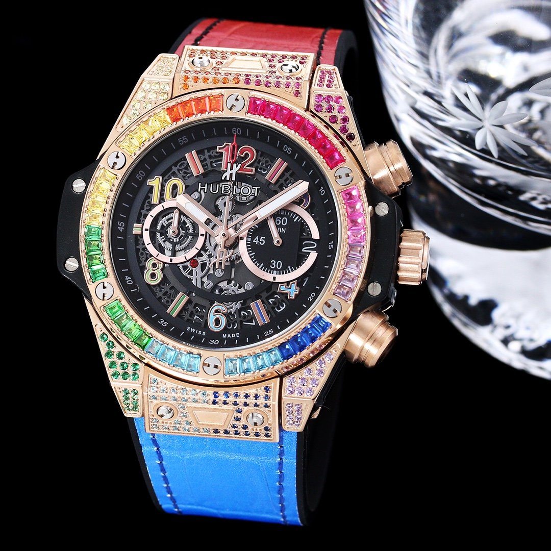 hublot Big Bang Unico Titanium Rainbow 42mm watch men TO193498