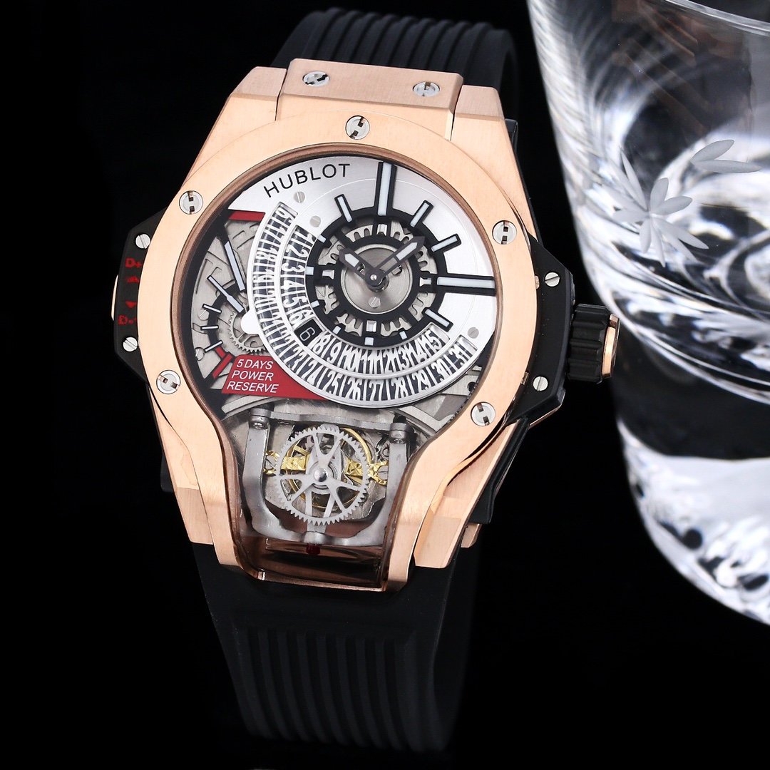 Hulot Tourbillon Skeleton Titanium Watches IVR093