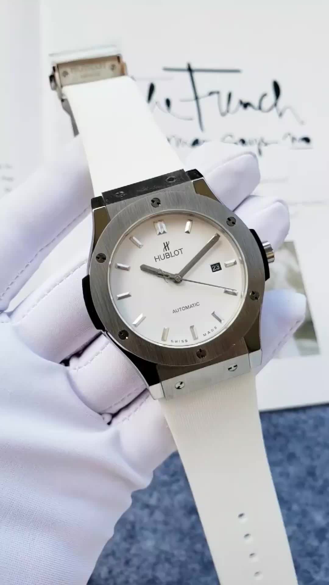 HUBLOT Classic Fusion Titanium Opalin 511.NX.2611.LR Automatic White Men’s Watch