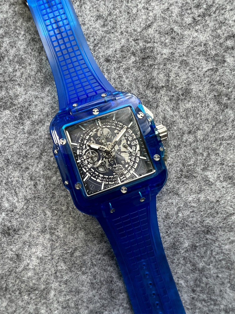 Square Bang Unico Sapphire blue wire