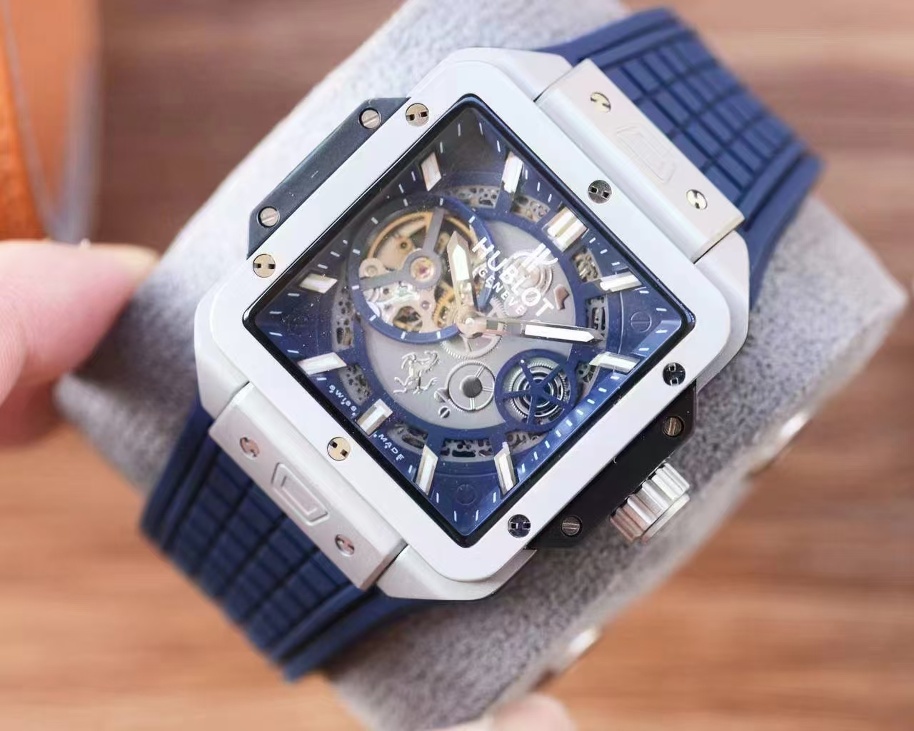 Hublot Square Bang Unico Titanium Blue
