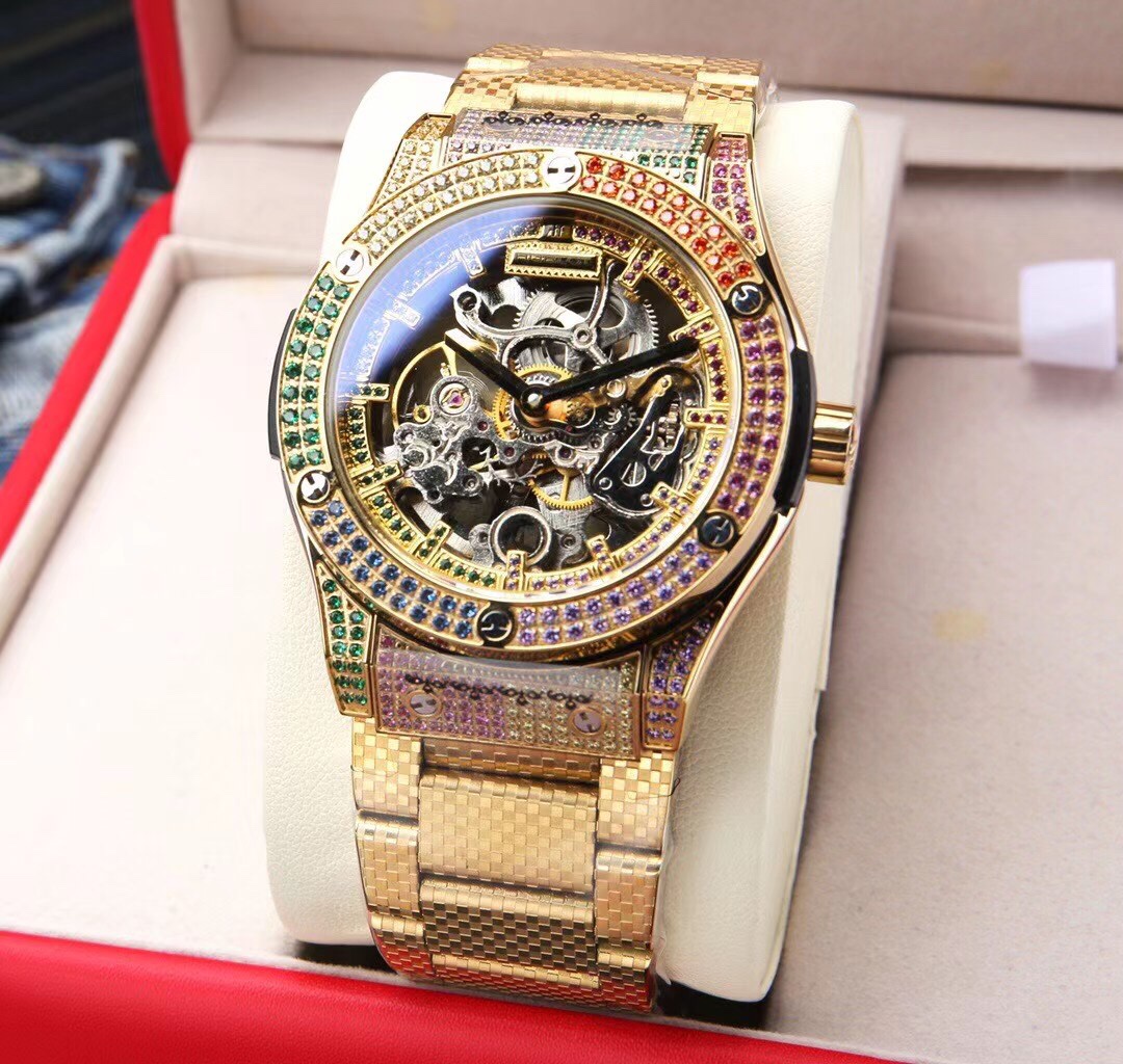 Hublot Big Bang 456.OX.0180.OX.3999 Integrated Time Only King Gold Rainbow