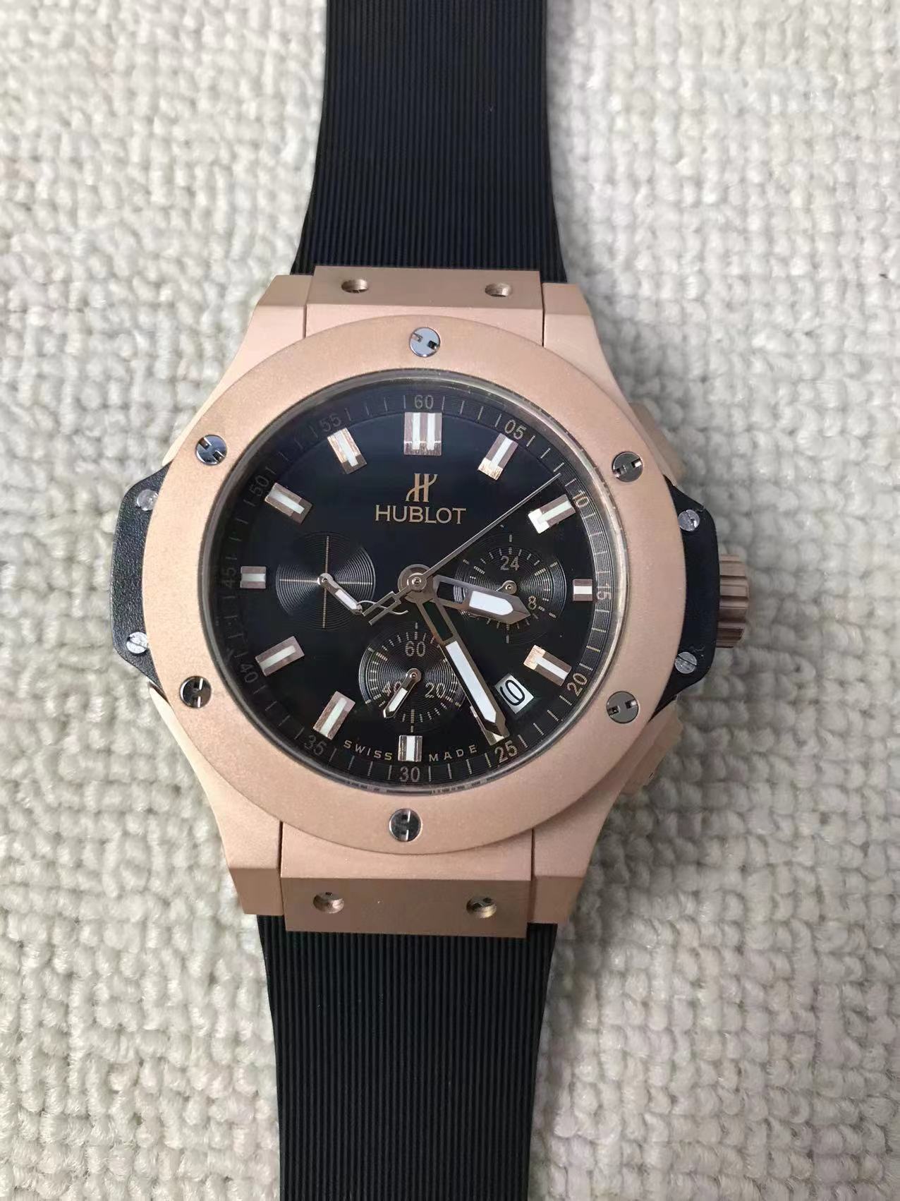 Hublot Big Bang 301.PX.1180.RX Rose Gold Watch Black Rubber Strap
