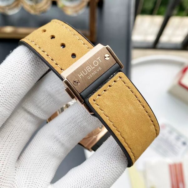 HUBLOT Big Bang Unico King Gold White Diamond 441brown leather strap - Image 5