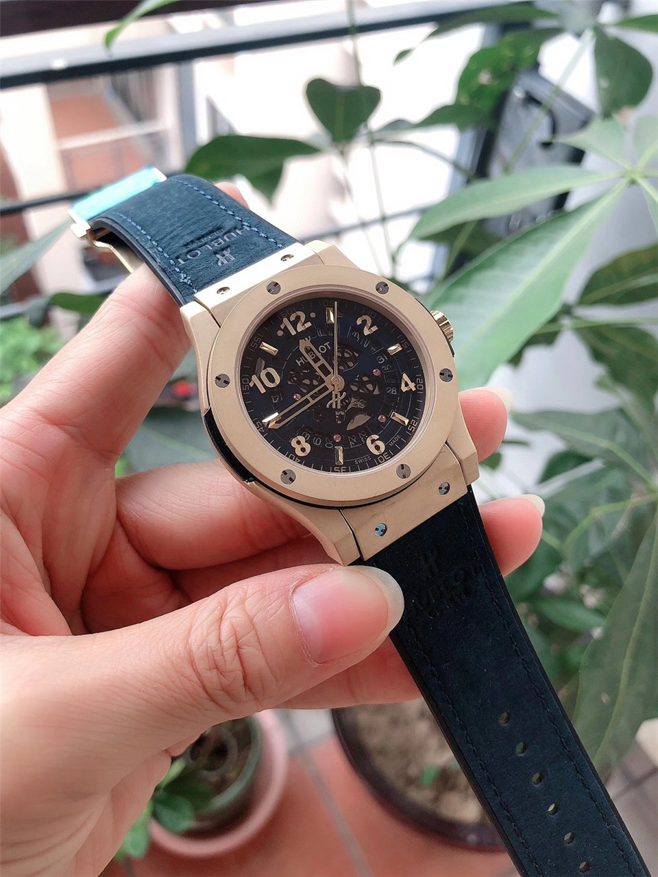 HUBLOT Big Bang Watch Rare Wall Clock Pink Rose Gold Limited Edition With Case