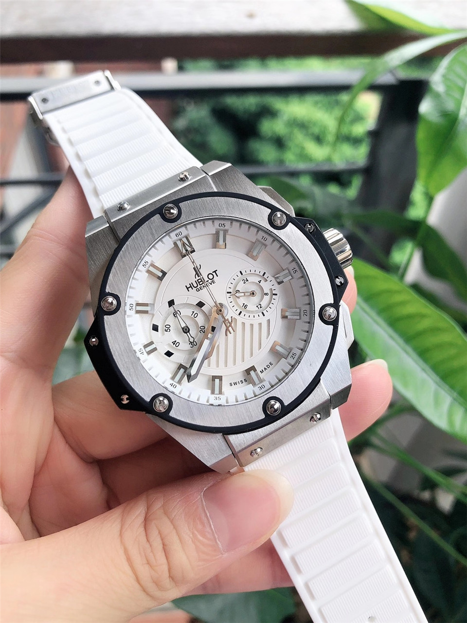 Hublot Big Bang King Power Foudroyante Zirconium Automati white dial
