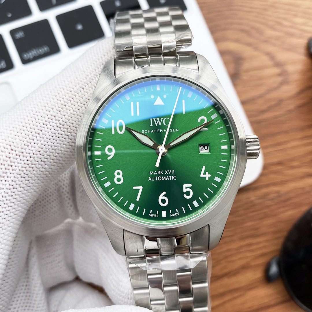 IWC Pilot’s Watch Mark XX Stainless Steel Green Dial 40mm IW328205 Full Set