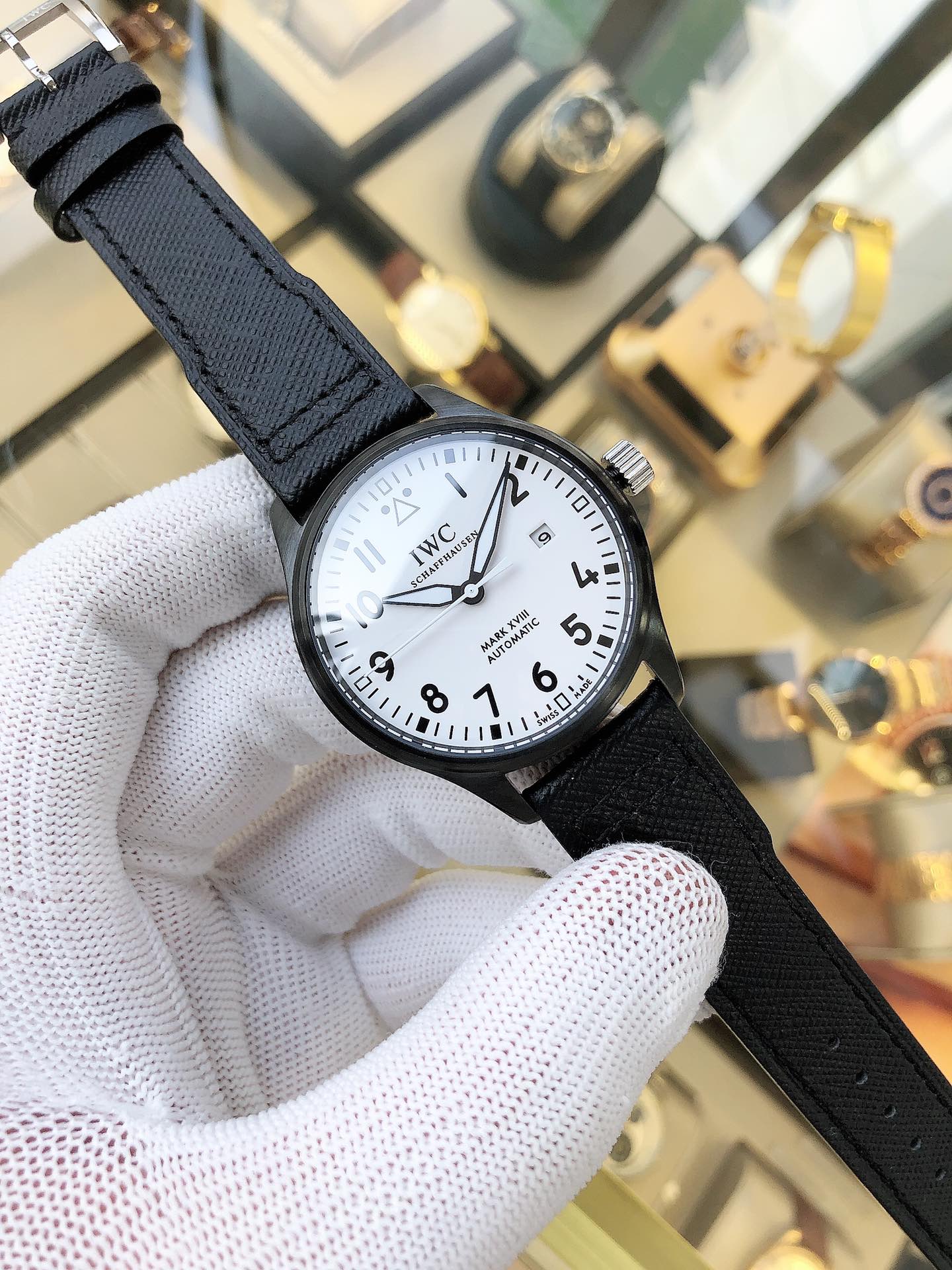 IWC Pilots Watch Automatic 41 Black Aces Watch, 41mm White DIal, IW326905