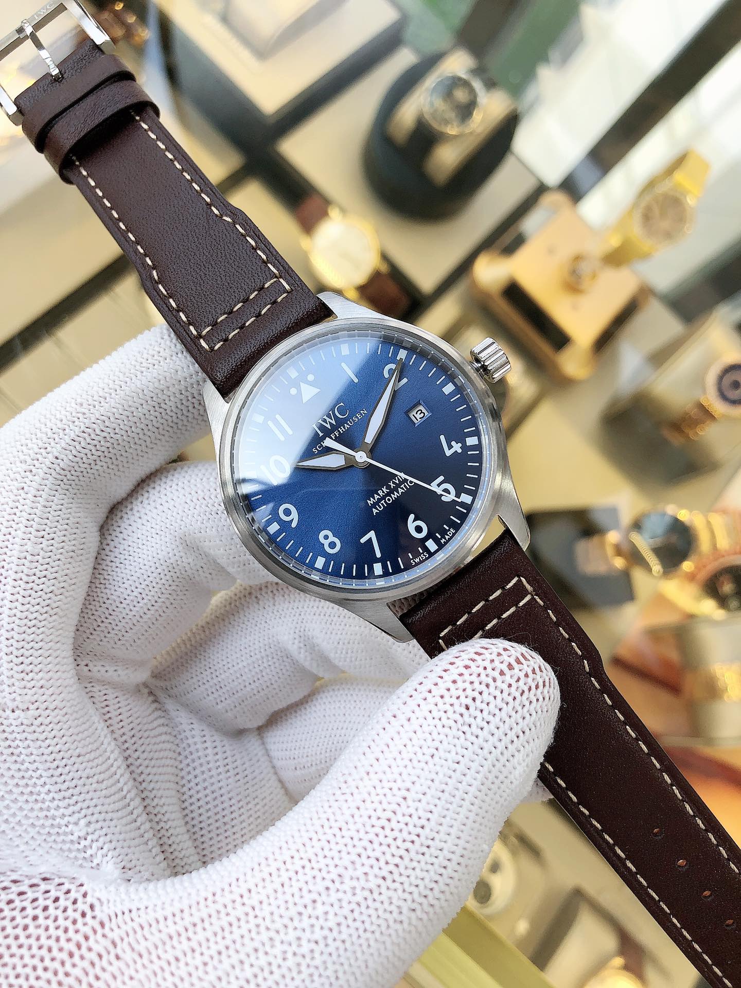 IWC Pilots Watch Automatic 41 Black Aces Watch, 41mm blue DIal