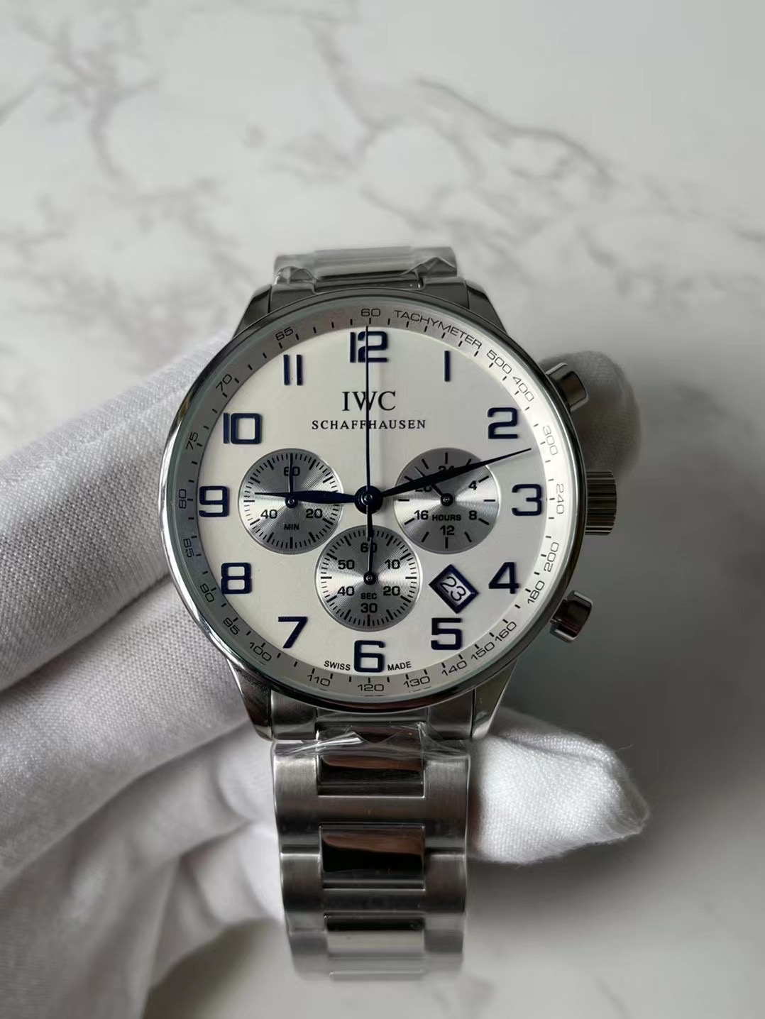 Mont Blanc 7069 Timewalker Stainless Steel Chronograph Mens Watc