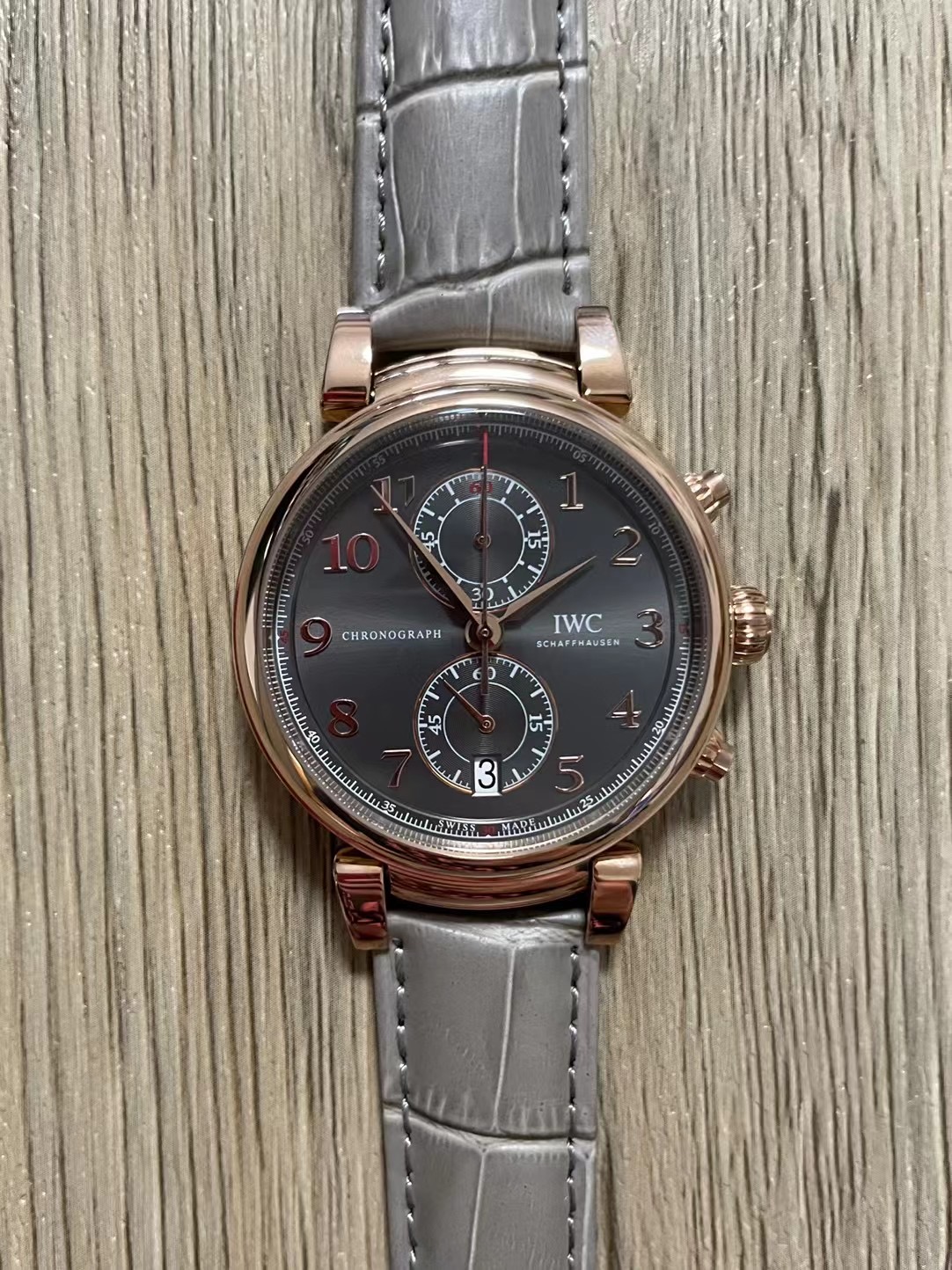 IWC PORTUGUESE IW390405 CHRONOGRAPH 18K ROSE GOLD gray MENS WATCH