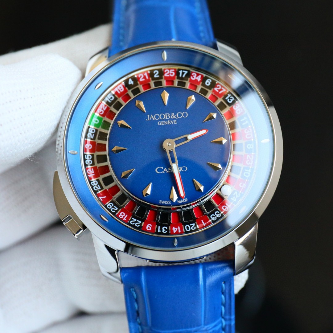 Jacob & Co. ‘The Casino Tourbillon’ CA100.40.AA.AA.ABALA Rose Gold blue  dial