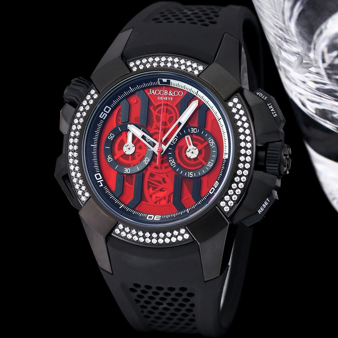 EPIC X CHRONO TITANIUM BLACK RED 47MM