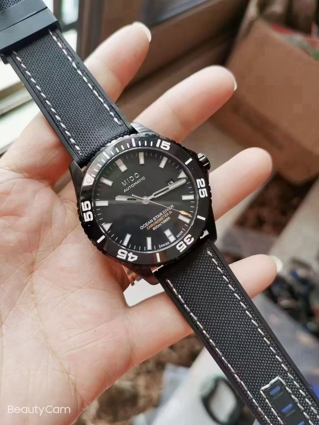 Mido Ocean Star Diver 600 – Swiss Automatic Watch for Men – Black Dial – Case 43.5mm – M0266083705100