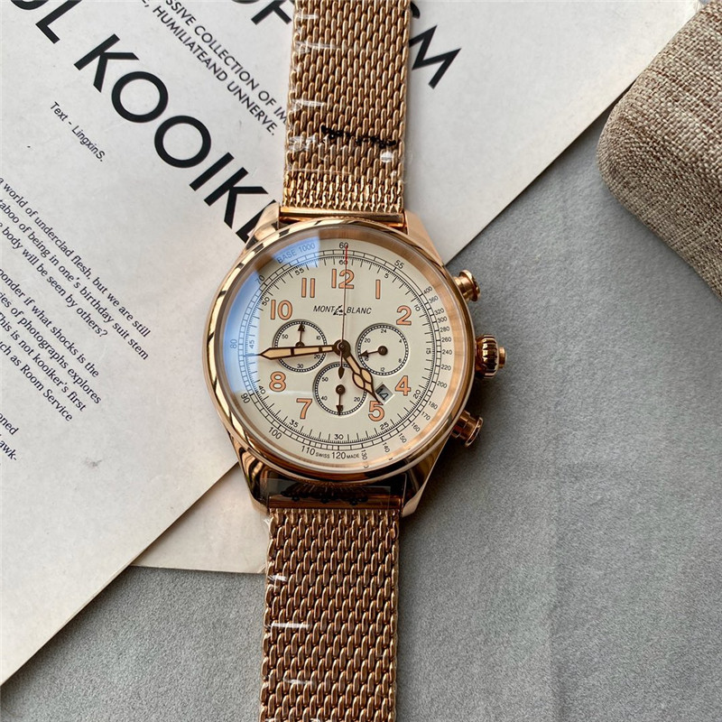 Montblanc 117064 1858 Monopusher Chronograph Bronze Salmon Dial LIMITED