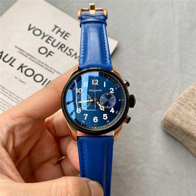 Montblanc Summit 2 Chronograph Quartz Blue Dial blue strap
