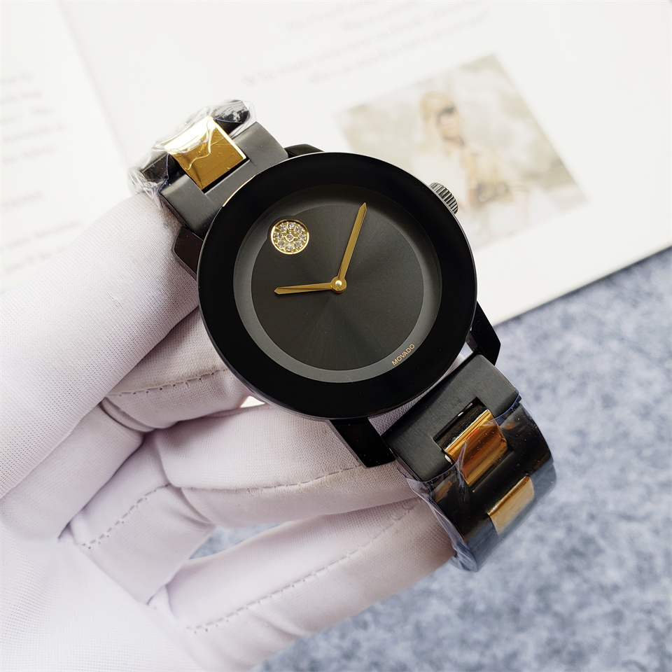 Movado bold mid-size black dial ladies watch 3600110