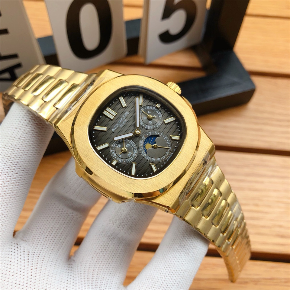 Patek Philippe Nautilus Perpetual Calendar White Gold  gray dial