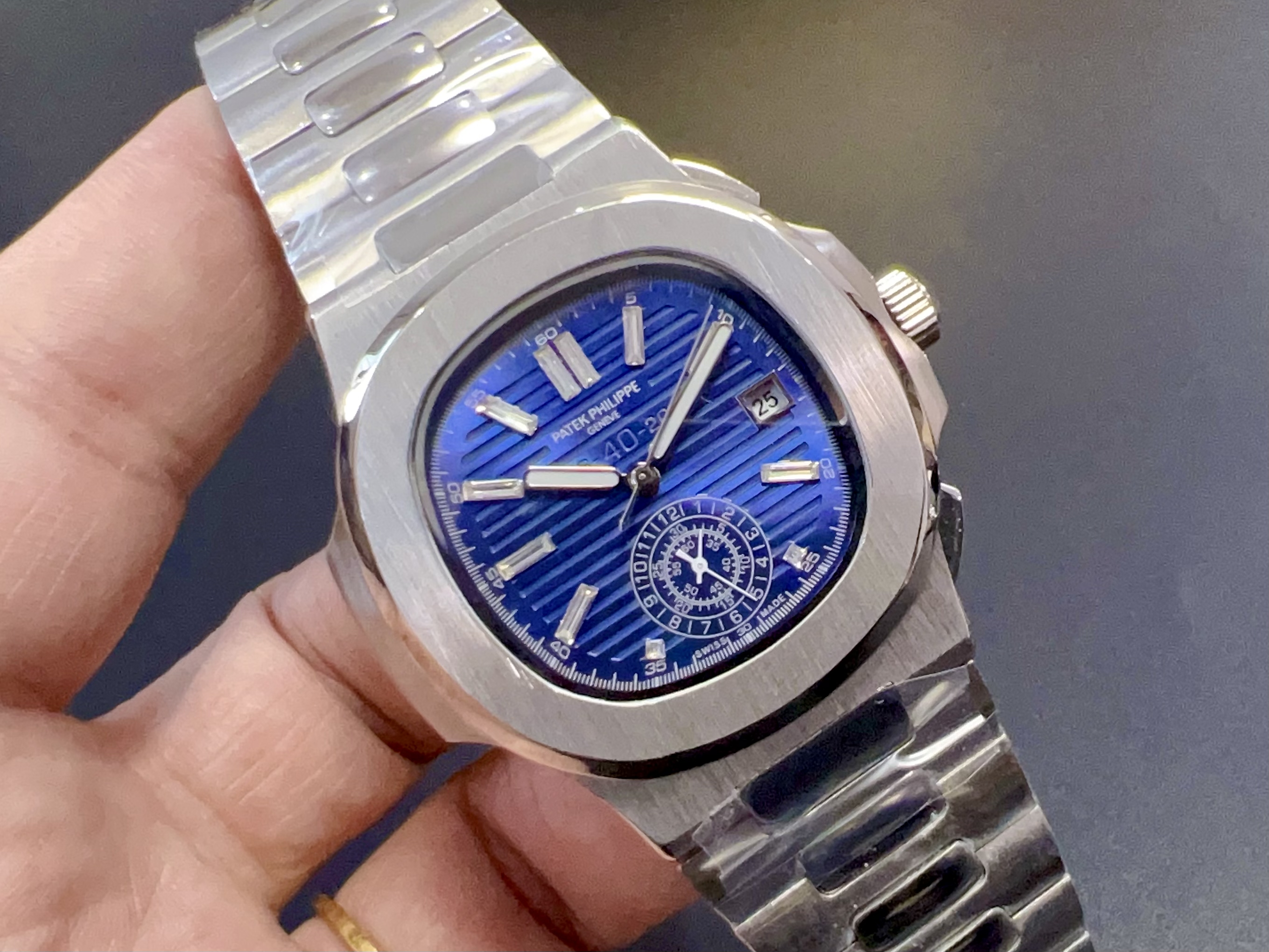 Patek Philippe Nautilus 5980/1A-001 in Stainless Steel  blue dial